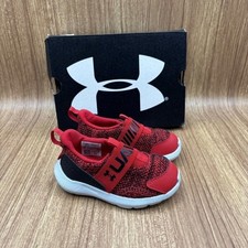 Under Armour Surge 3 Slip Red Black Boys 5K Toddler Sneakers NEW