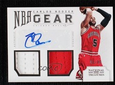 2012 National Treasures NBA Gear Combos Signatures 6/49 Carlos Boozer Auto 1b0