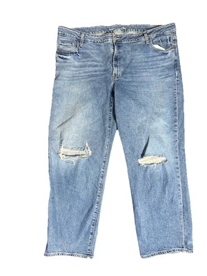 Old Navy Women 22 Straight Leg O/G Loose Distressed Jean Casual Grunge Rock
