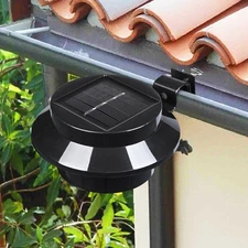 LED Solar Gutter Sensor Light Waterproof Outdoor Garden Fence Wall Stair Light