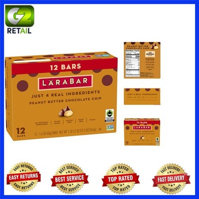 Larabar Peanut Butter Chocolate Chip - 12 Count  & Gluten-Free Energy Bars