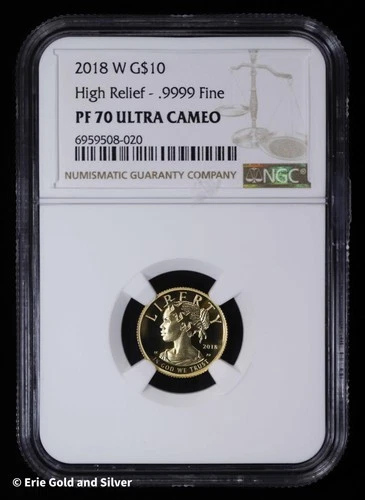 2018-W $10 1/10 oz Gold America Liberty High Relief | NGC PR 70 Ultra Cameo