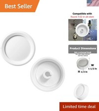 2-Piece White Rotary Dimmer Knob Replacement for Easy Fan Control Upgrades