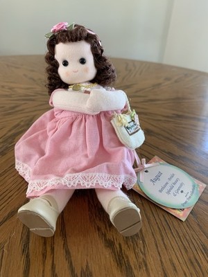 Collectible Soft Body Sitting Musical Doll, By Green Tree Products, August Birth