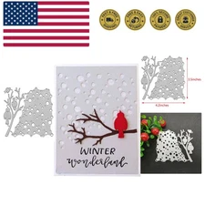 Art Deco Metal Cutting Dies - DIY Merry Christmas Embossing Template 10.8x9cm