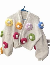 🌸Chunky Flower Crochet Cardigan🌸