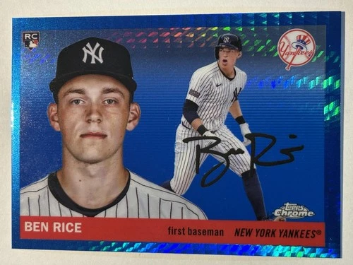 2025 Topps Chrome Platinum #311 Ben Rice Blue Prism Refractors