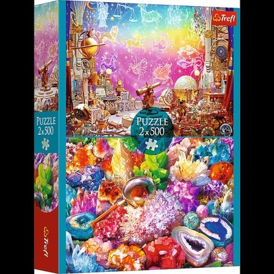 Puzzle Trefl 2x500 Teile Weltraum und Kristalle