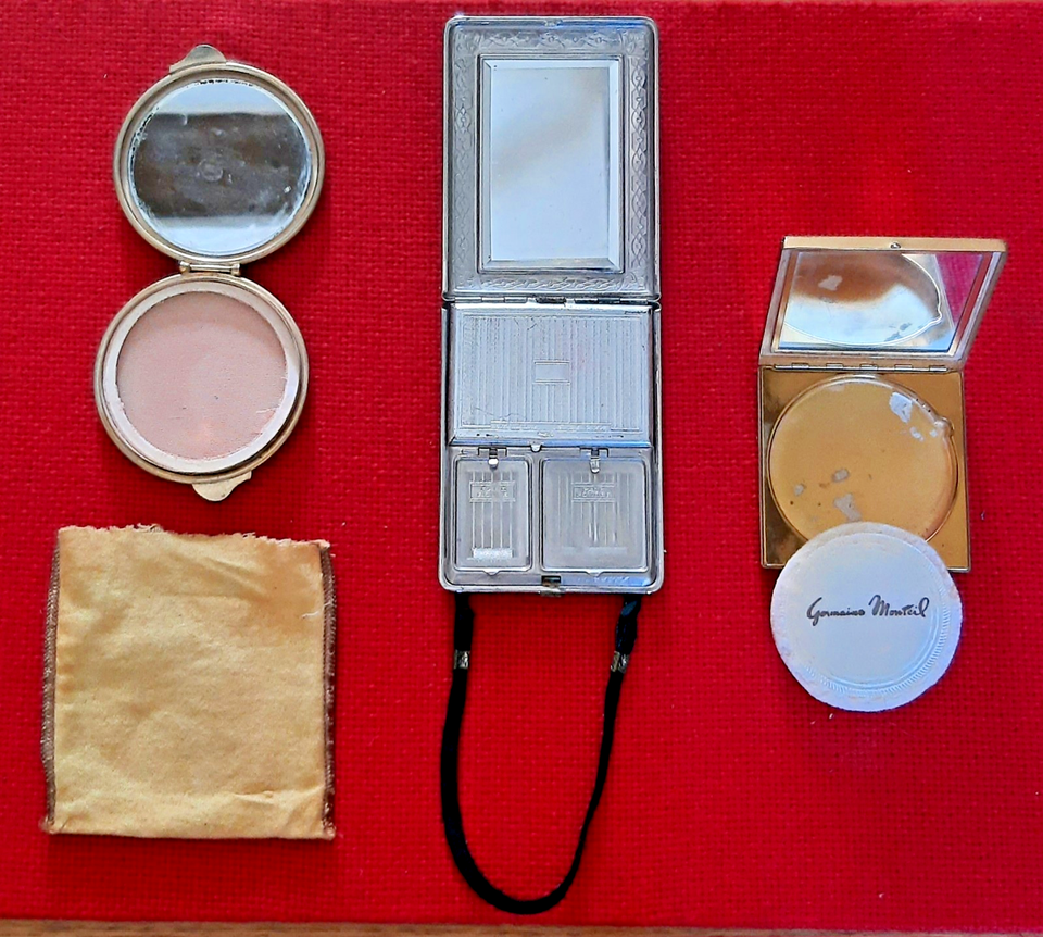 Lot of 3 Vintage Makeup Cosmetic Powder Compacts Mondaine, Coty ...