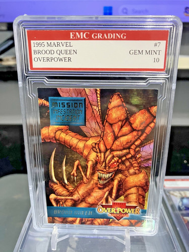 BROOD QUEEN 1995 Marvel Overpower Mission #7 GRADED 10
