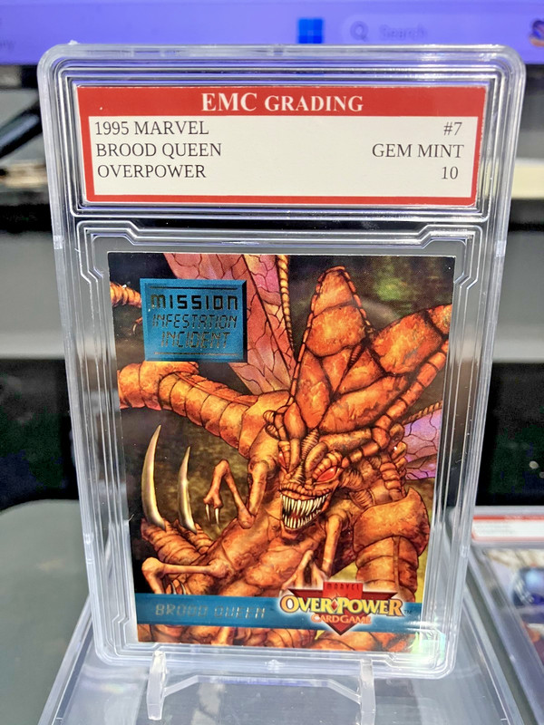 BROOD QUEEN 1995 Marvel Overpower Mission #7 GRADED 10