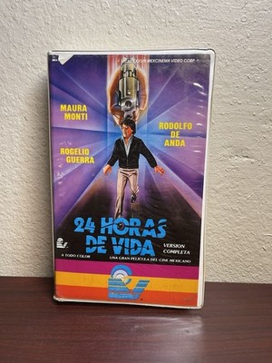 24 Horas De Vida (VHS) Rodolfo De Anda Clamshell Maura Monti Spanish