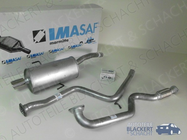 Imasaf Auspuff Set Komplett für Alfa 156 + SW 2.4 JTD 1997-2005 | + Anbauteile-image