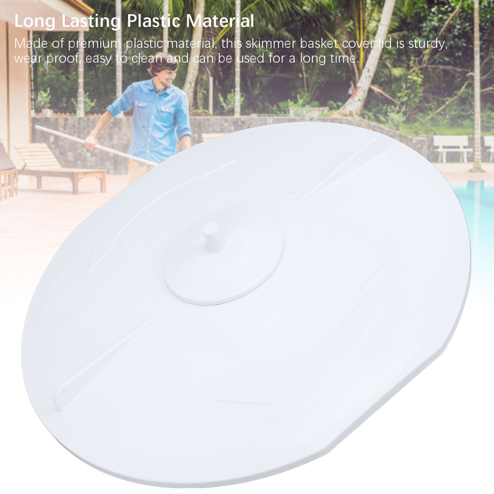 Swimming Pool Skimmer Basket Cover For 1091LX Plastic Debris Canister Excellent