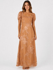 Show Me Your Mumu Brittany Maxi Dress Womens S Peach Floral Otherwise Engaged