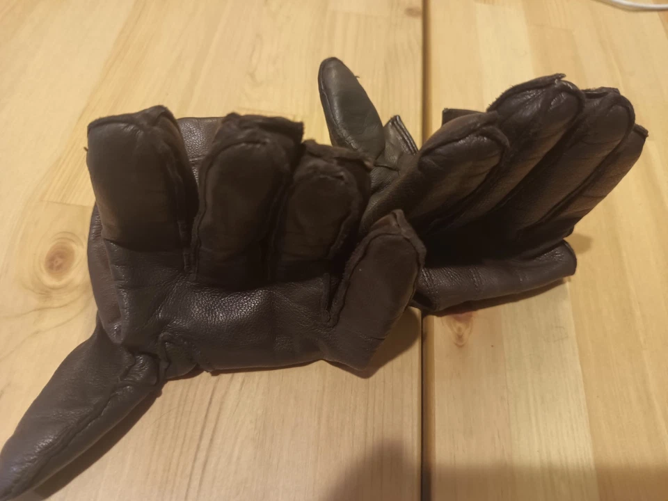 Guantes grandes para dama con forro de cuero de cabra 100 % cachemir Foto 4 de 4