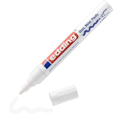 edding 750 gloss paint marker - white - 1 paint marker - round nib 2-4 mm - pain