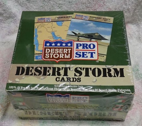 * Vintage = 1991 = PRO=SET DESERT STORM TRADING Cards - FULL BOX (CELLO SEALED)