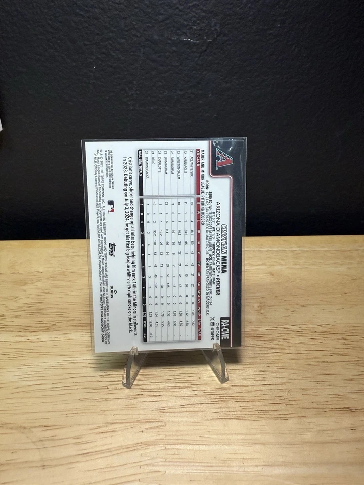 2025 Topps Chrome CHRISTIAN MENA #RA-CME Rookie Auto Green  /99 🔥⚾️ - Image 2 of 2