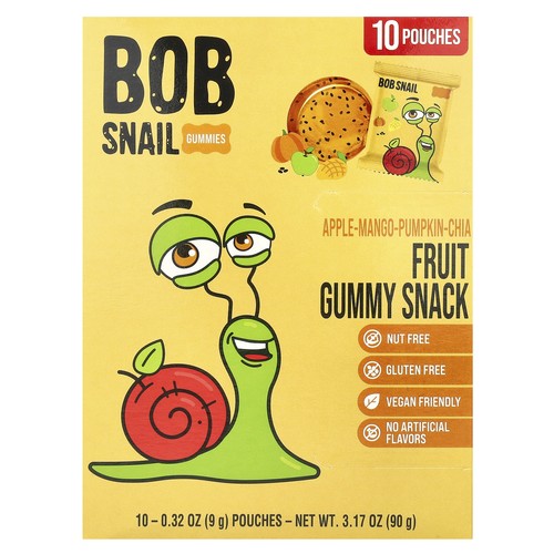 Fruit Gummy Snack, Apple-Mango-Pumpkin-Chia, 10 Count, 0.32 oz (9 g) Each