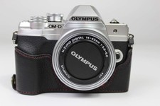 Handmade Genuine Real Leather Half Camera case for Olympus E-M10 Hand strap inc