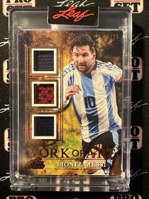 Lionel Messi 2026 Leaf Art of Sport Work of Art Match Worn Kit Bronze 25/25