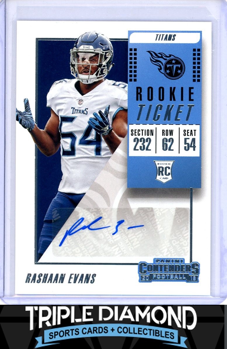 Rashaan Evans Panini Contenders #155 Autograph