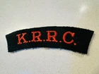 WW2 Original KING’S ROYAL RIFLE CORPS (KRRC) Military Army Shoulder Title Badge