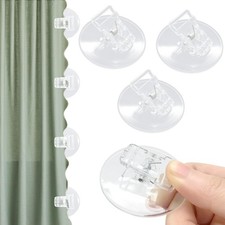 4 Pack Shower Curtain Clips, Windproof Splash Guard  Self Clear