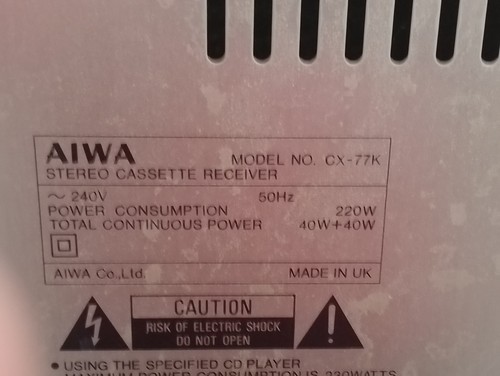 Vintage aiwa cx 77k Stereo - Bild 7 von 7