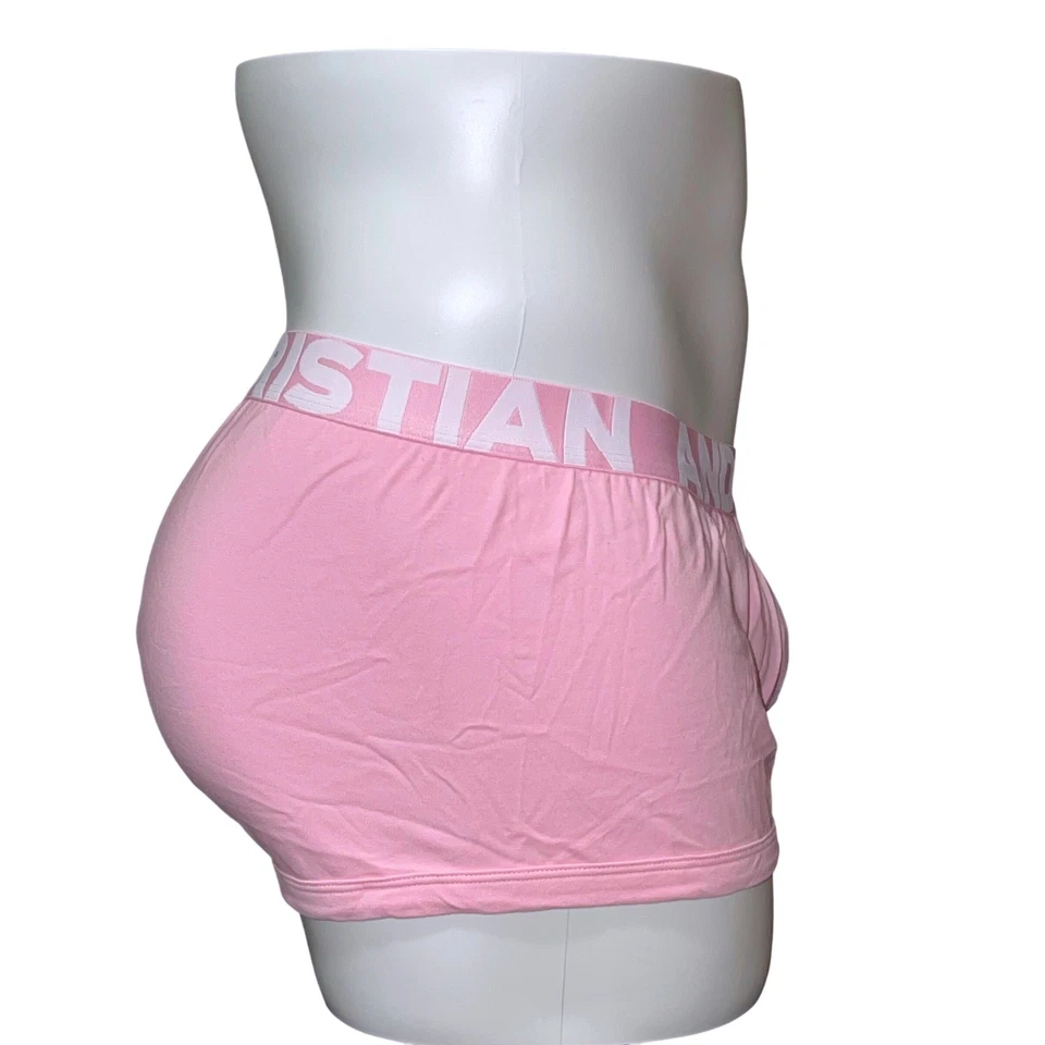 Andrew Christian Boxer Grueso Rosa Talla L (35-38) #93330 Nuevo Con Etiquetas Foto 3 de 4