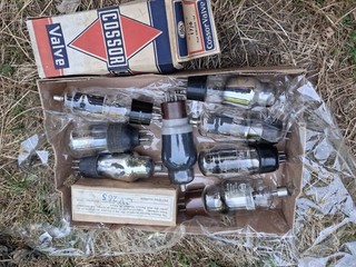 10 vintage radio valves untested