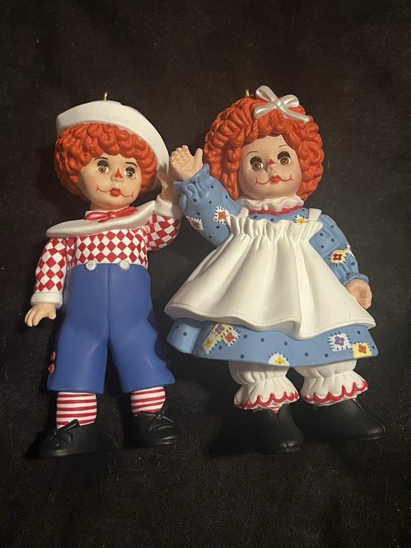 1996 Hallmark Madame Alexander Mop Top Wendy Mop Top Billy Ornaments Boxed