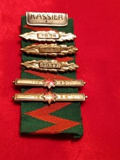 Ruban KASSIER allemand original inconnu art déco avec 5 barres 1934-1945 marqué fabricant