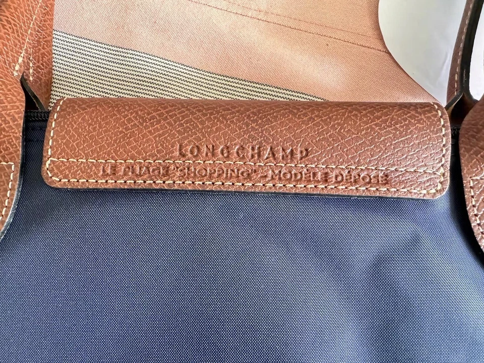 Longchamp Le Pliage azul marino grande Foto 3 de 4