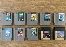 Lot Of 10 Nintendo NES Video Games X-Men/ Top Gun/ Teenage Mutant Ninja Turtles