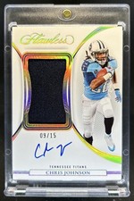 2022 Panini Flawless Chris Johnson Patch Auto #/15 Titans