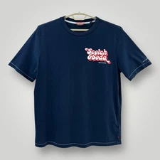 Scotch Soda Amsterdam T-Shirt Mens Size XL Navy Blue Graphic Print Short Sleeves