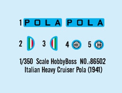 Hobby Boss 86502 Pola 1941 - Incrociatore Pesante 1:350 foto 3