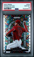 2022 PANINI PRIZM STAINED GLASS SHOHEI OHTANI PSA 10