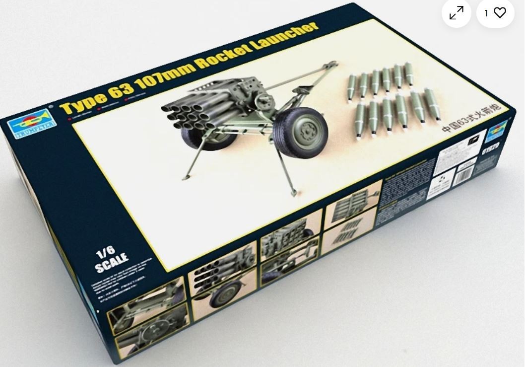 Trumpeter 1:6 - 01920 PLA Type 63 107mm Rocket Launcher Plastic Model Kit