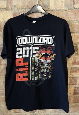 Download Festival 2015 T-Shirt Size Medium 40  Black Double Sided Sol s Tag