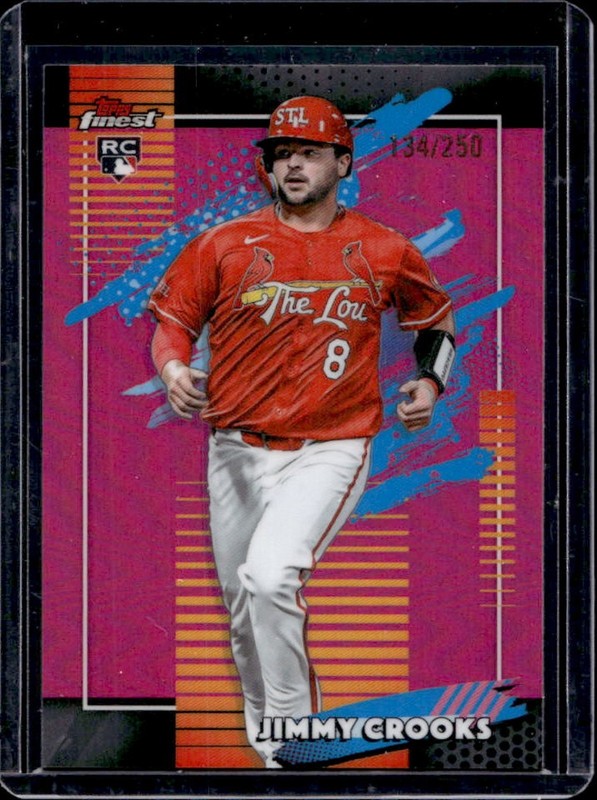 2026 Topps Finest Jimmy Crooks Uncommon RC Pink Refractor #/250 Cardinals