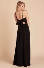 NWT Birdy Grey Benny gown small black bridesmaid dress neutral formal prom event