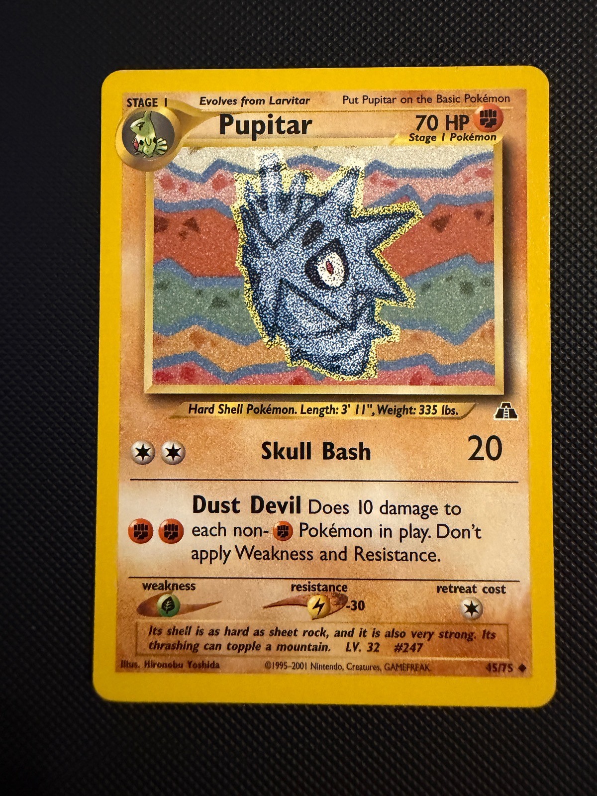 Pupitar 45/75 Uncommon Neo Discovery Pokemon Unlimited Lightly Played
