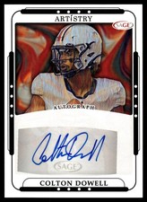 2023 SAGE Artistry Autographs Colton Dowell Auto UT Martin Skyhawks #ART-CD