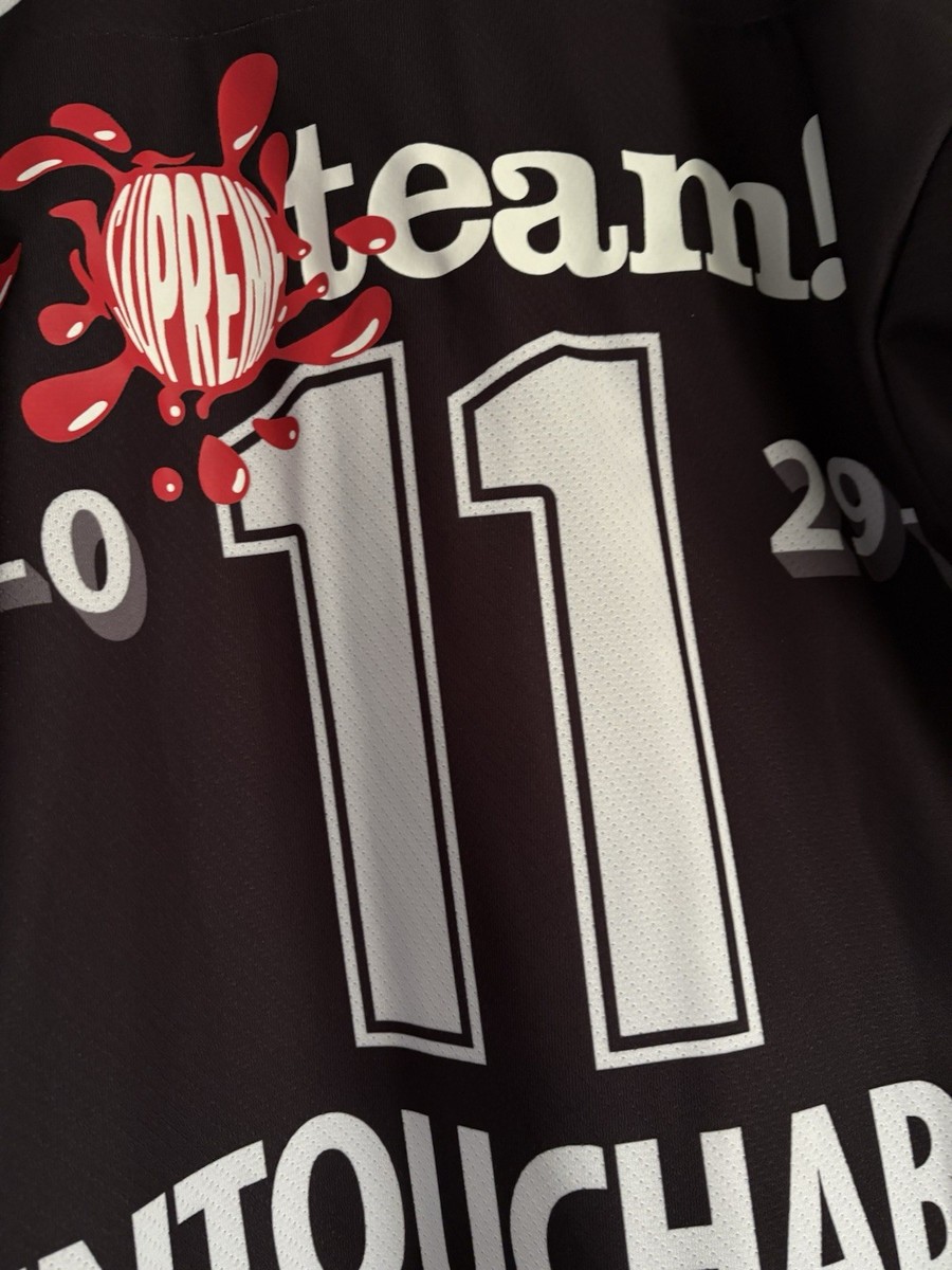 Supreme Eagle Moto Hockey Jersey SS22 Size Medium Black Top Long