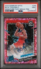 2023 PANINI DONRUSS OPTIC SIGNATURE-FAST BREAK PINK BILAL COULIBALY 3/25 PSA 9