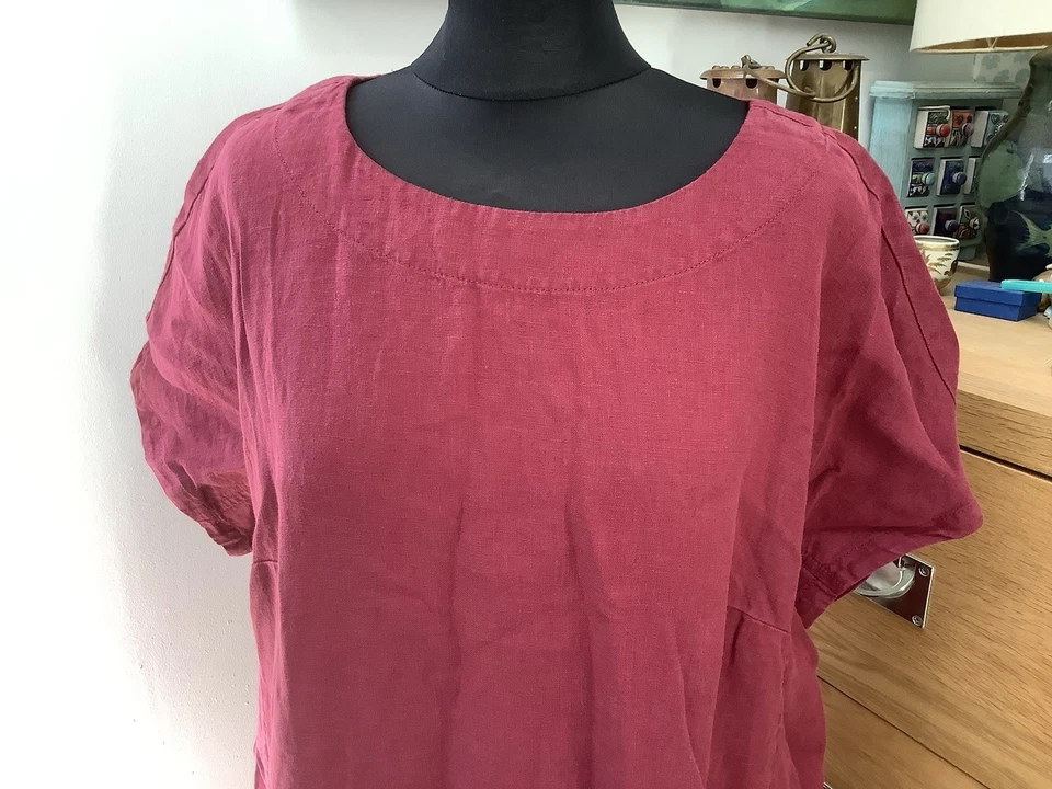 Seasalt Primary Linen Dress ~ Dulse Red ~ Size 16 BNWT RRP £75 - Image 2 of 4