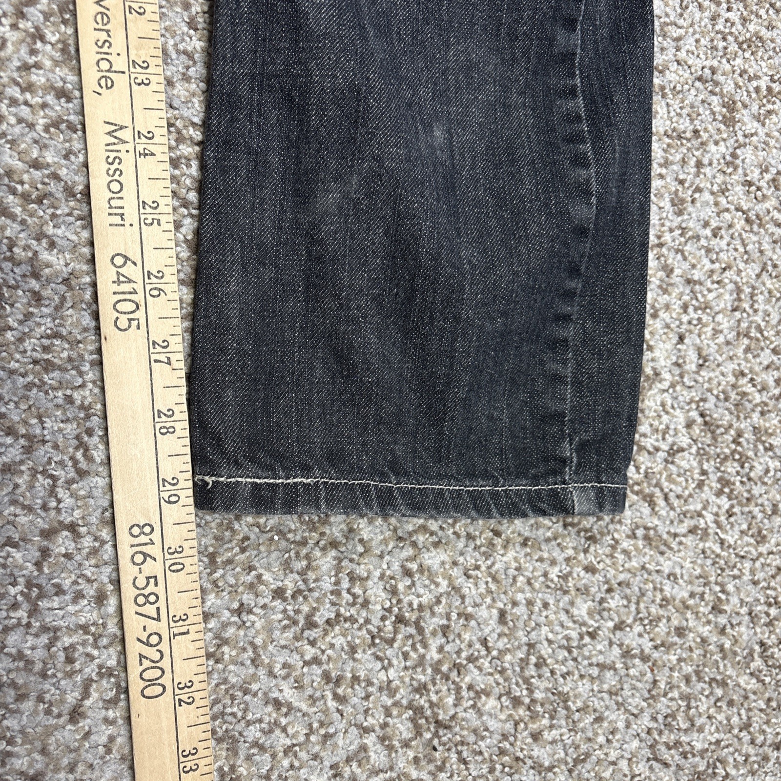 Levis Silver Tab Slim Jeans Mens 31 X 29 Black Denim Faded  Straight Skater Y2K - View 10